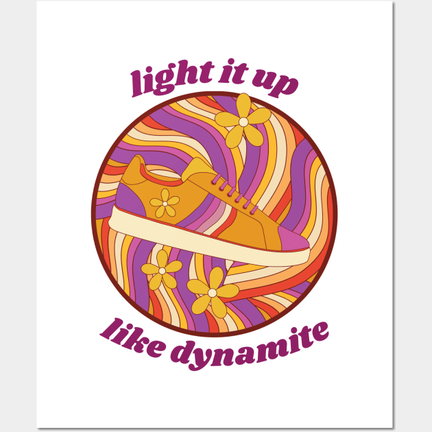 Light It Up Like Dynamite - BTS Retro Disco Wall Art by Just Kidding Co.